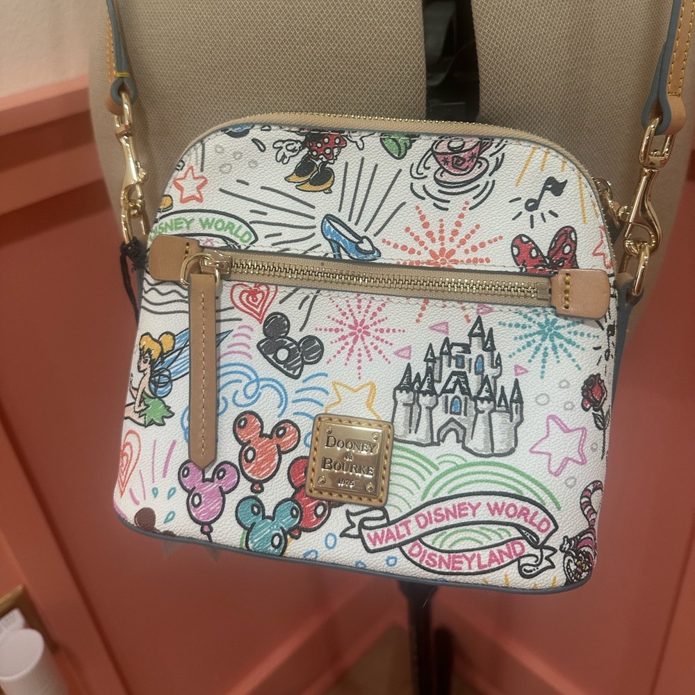 Dooney & Bourke Disney Colorful Print Crossbody Bag - Picture 8 of 8